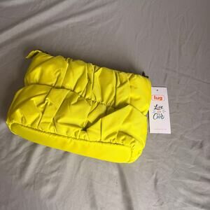 Lug Flounce Ruched Crossbody bag in Lemon Lime NWT